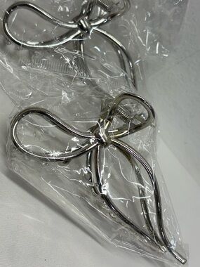Metal Silver Bow Hair Clips - Women hair Accessories new